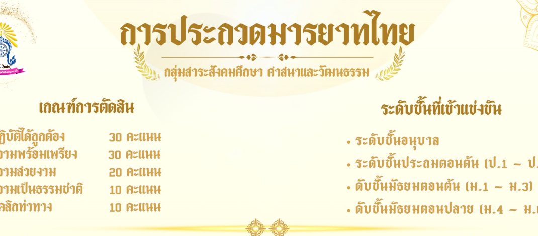 การประกวดเยาวชนต้นแบบด้านมารยาทไทย